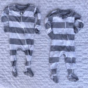 Twin Burt’s Bees Footed Pajamas 6-9 Months